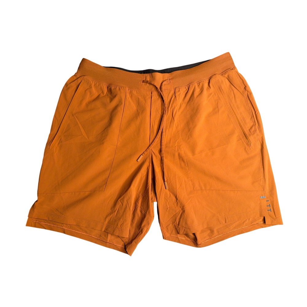 Lululemon Shorts Mens 32 Lab Burnt Orange Reflective Athletic Pockets